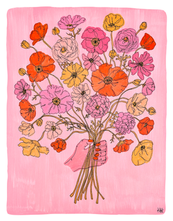 "Got These For You" Bouquet Print Kim Hoppe