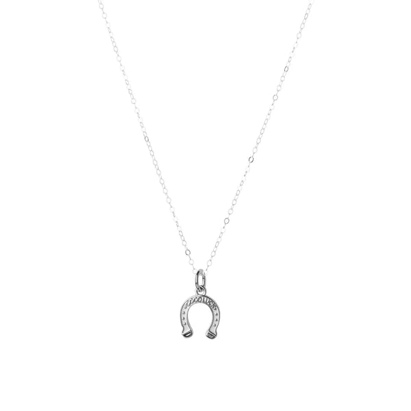 Lucky Charm Talisman Horseshoe Good Luck Necklace Silver or Gold