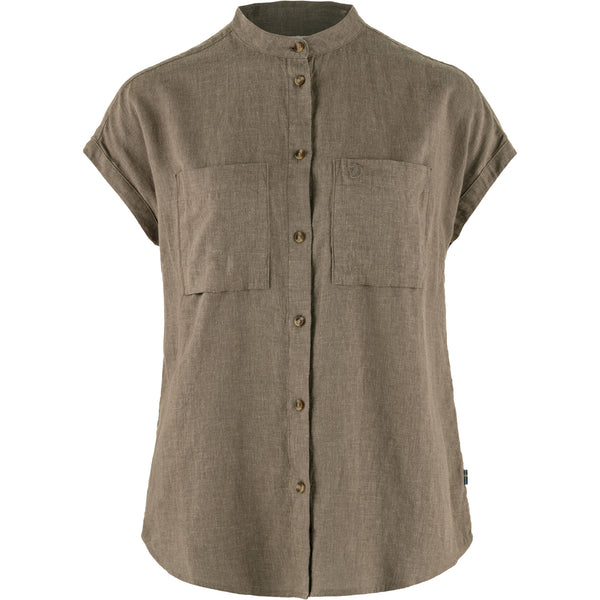Hemp Short Sleeve Open Collar Shirt (black) | OVY - トップス