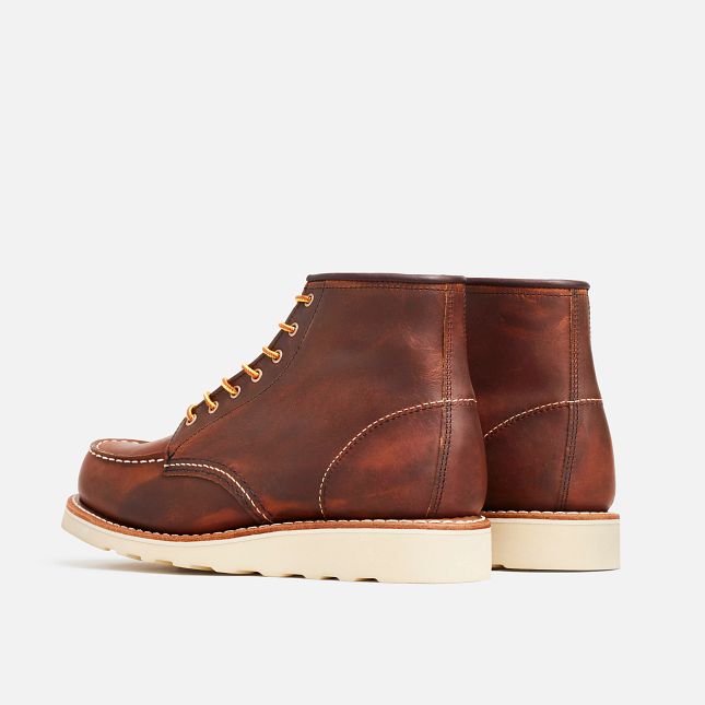 Redwing Women's 6-inch Classic Moc in Copper Rough and Tough Leather