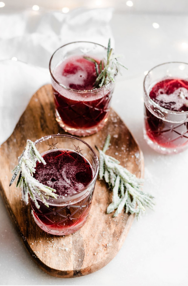 Holiday Spiced Cranberry Orange Shrub Cocktail/Mock-tail
