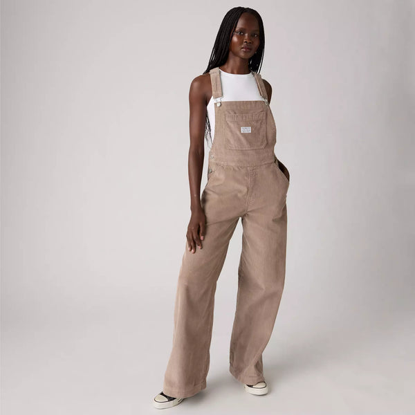 Xl Corduroy Overalls - Taupe Gray