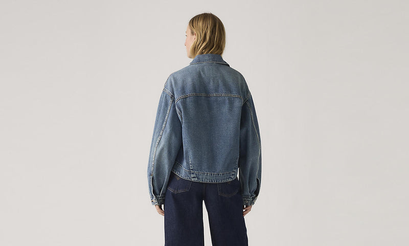 Balloon Sleeve Trucker Jacket