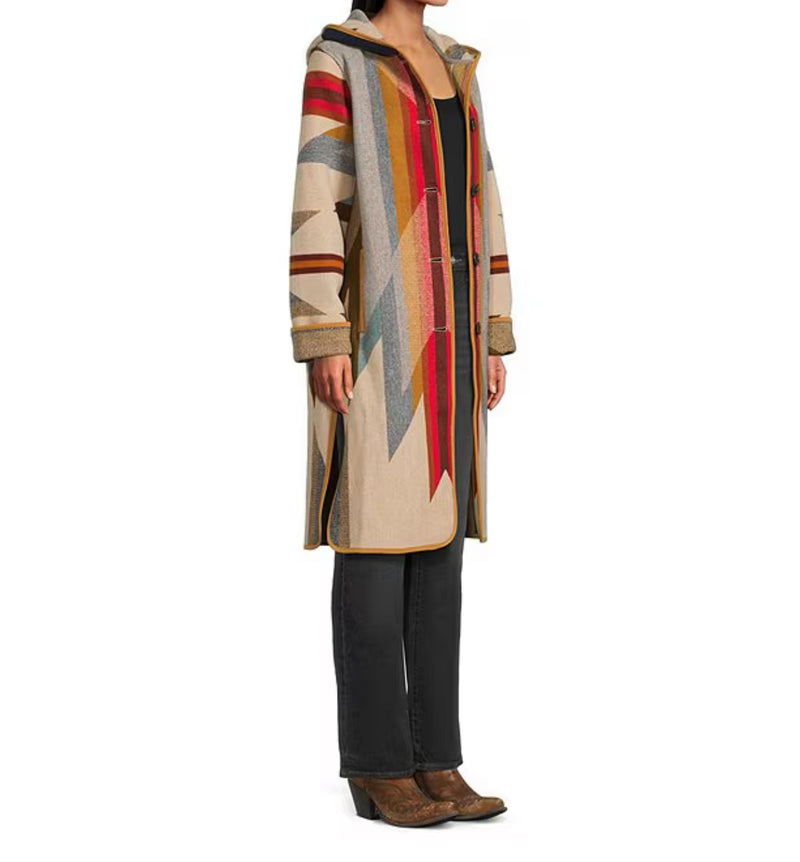 Pendleton Hooded Jacquard Coat