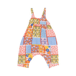 Patchwork Tie Back Romper