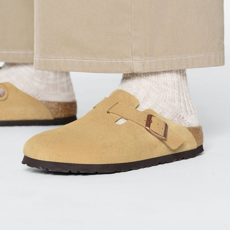 Boston Birkenstock in Latte Cream