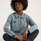 Pendleton Souvenir Cardigan in Denim Heather