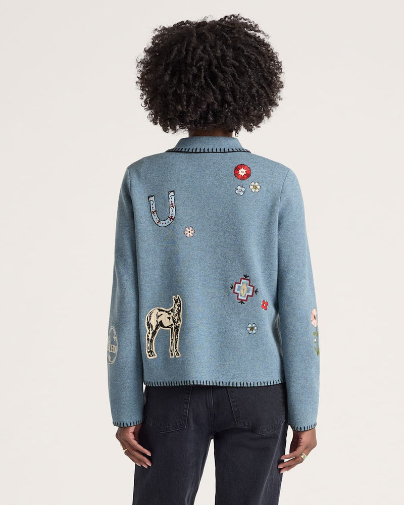 Pendleton Souvenir Cardigan - Denim Heather