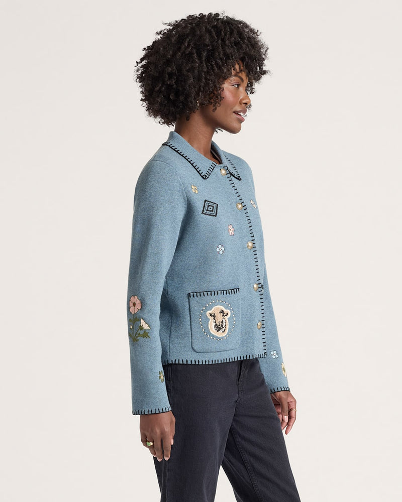 Pendleton Souvenir Cardigan - Denim Heather