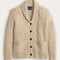 Women's Fisherman Wool Cardigan - Driftwood