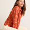 Cowgirl Lattice Winona Puff Sleeve Shirt in Adobe