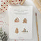 Gingerbread paintable watercolor notecard set