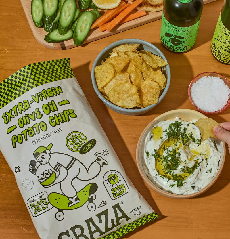 Graza's Perfectly Salty Chips Fried in Evoo