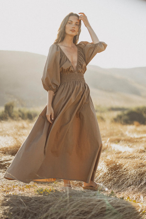 The Dharlia Dress - Chai