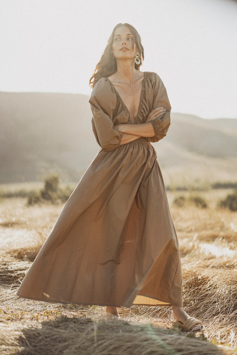 The Dharlia Dress - Chai