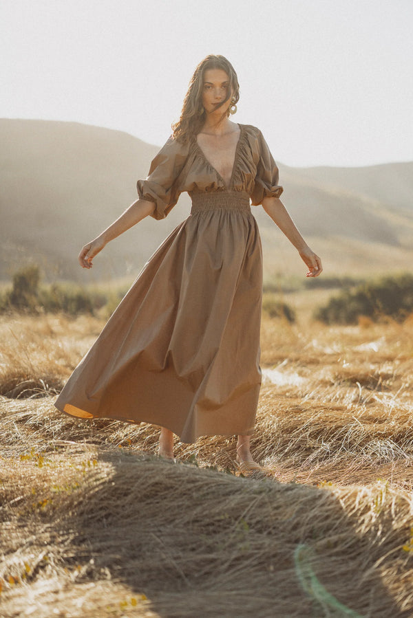 The Dharlia Dress - Chai