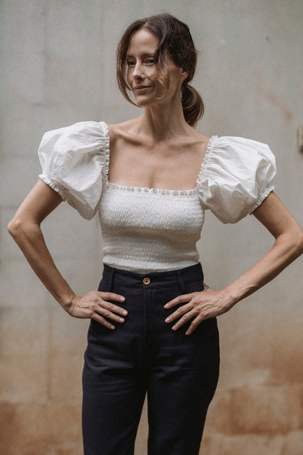 The Amelia Blouse - Blanc