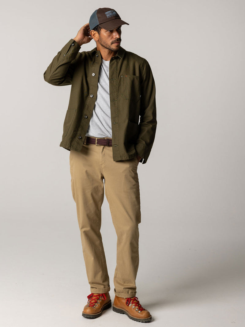 Men's Basset Flannel Lined Jacket - Olive