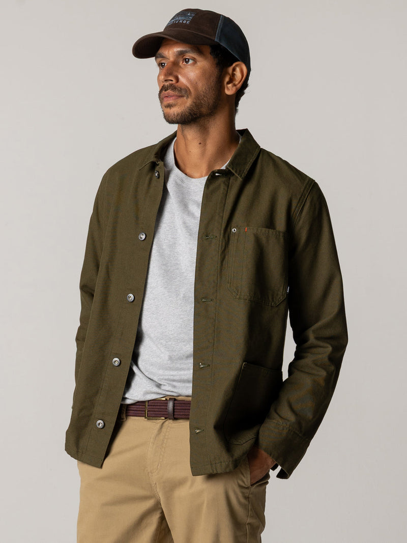 Men's Basset Flannel Lined Jacket - Olive