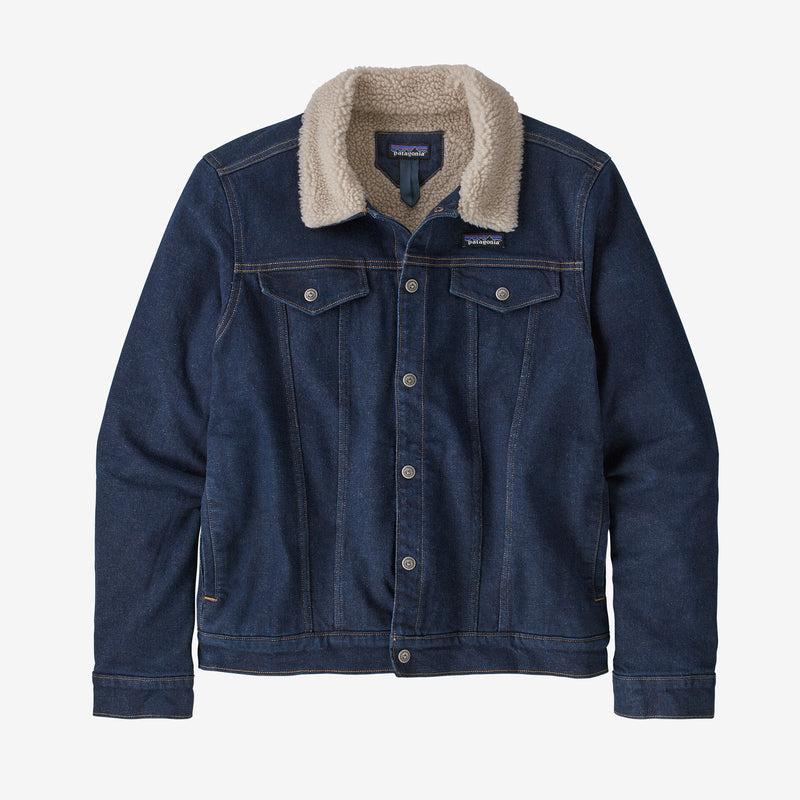 Men's Pile-Lined Trucker Jacket - Denim