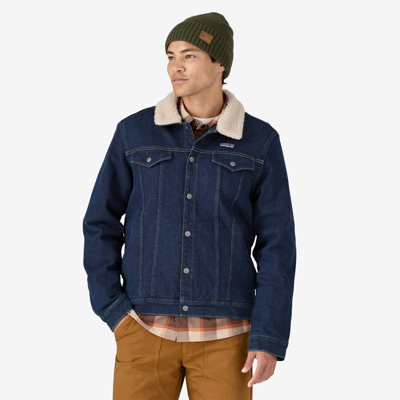 Men's Pile-Lined Trucker Jacket - Denim