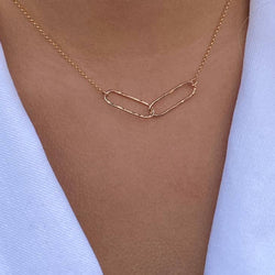Modern Double Link Necklace