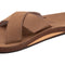 Women's Premier Leather Single Layer Arch Cross Strap Flat Stitch Slide