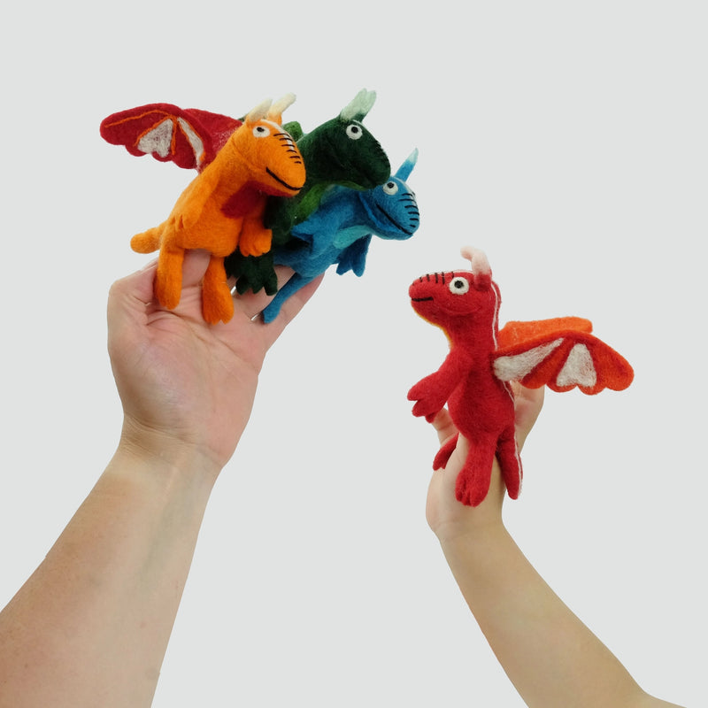 Felt Finger Puppets - Dragons