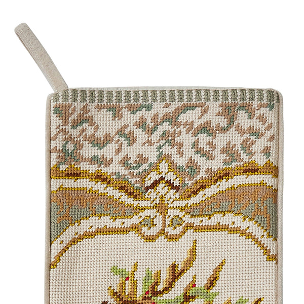 Reindeer Embroidered  Stocking