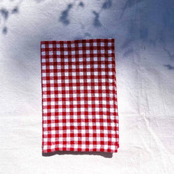 Organic Cotton Linen Towels- Madras Checks