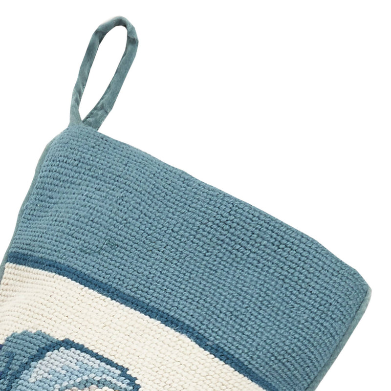 Santa With Shells Needlepoint Stocking