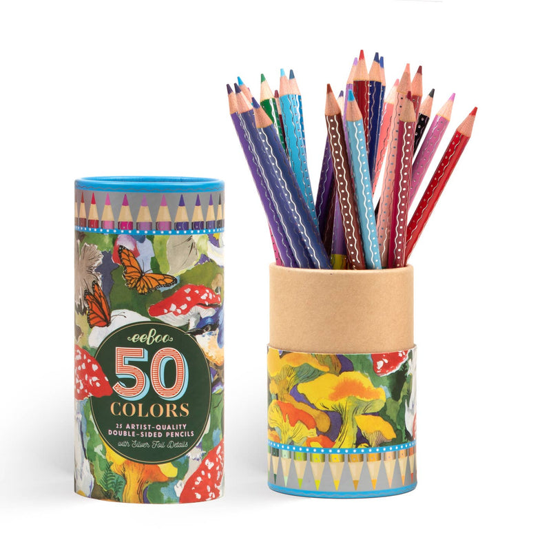 Mushroom 25 Double-Sided Pencils