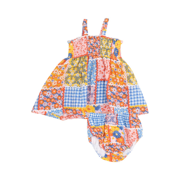 Patchwork Smocked Top & Bloomer