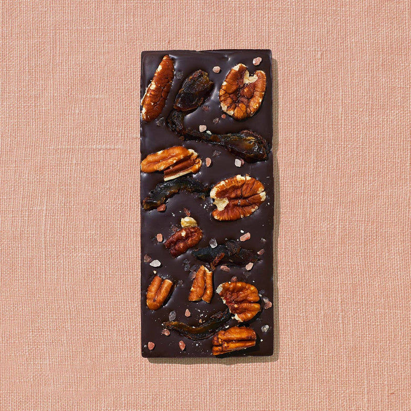 Pecan Date Date-Sweetened Dark Chocolate