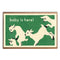 Baby is Here! Frolicking Lambs Vintage Style New Baby Card