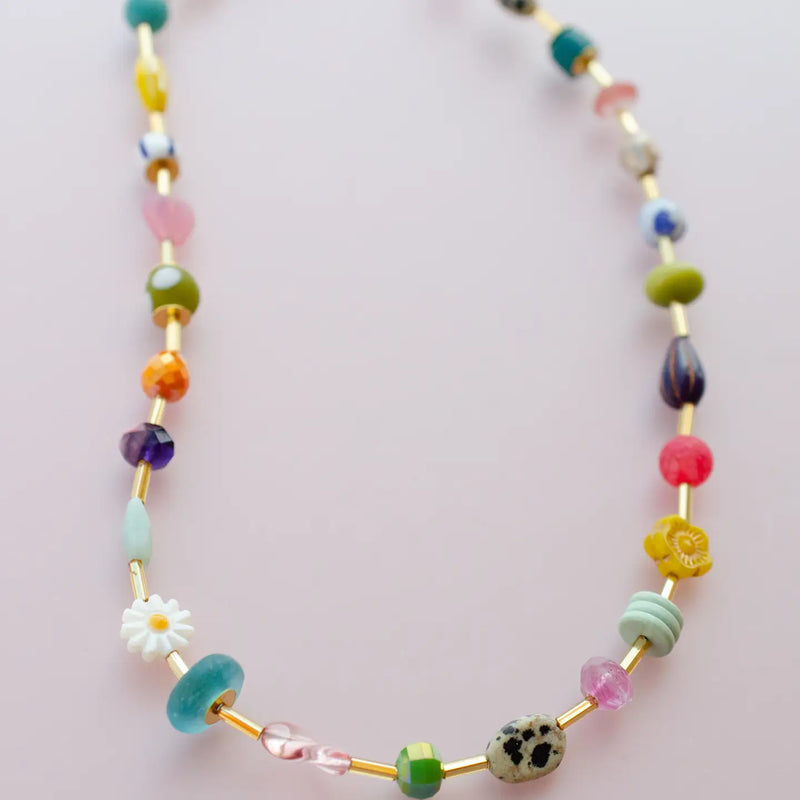 Colorful Beaded Eclectic Necklace
