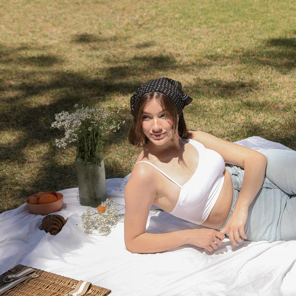 Floral Dot Square Bandana