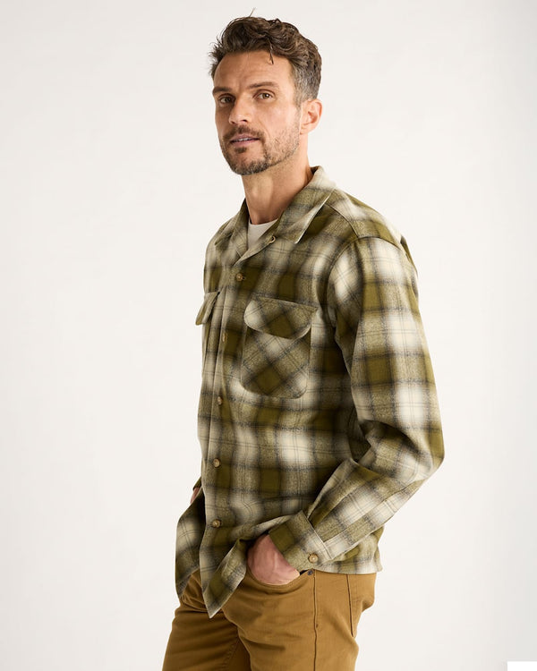 Pendleton Board Shirt - TALL Olive Plaid