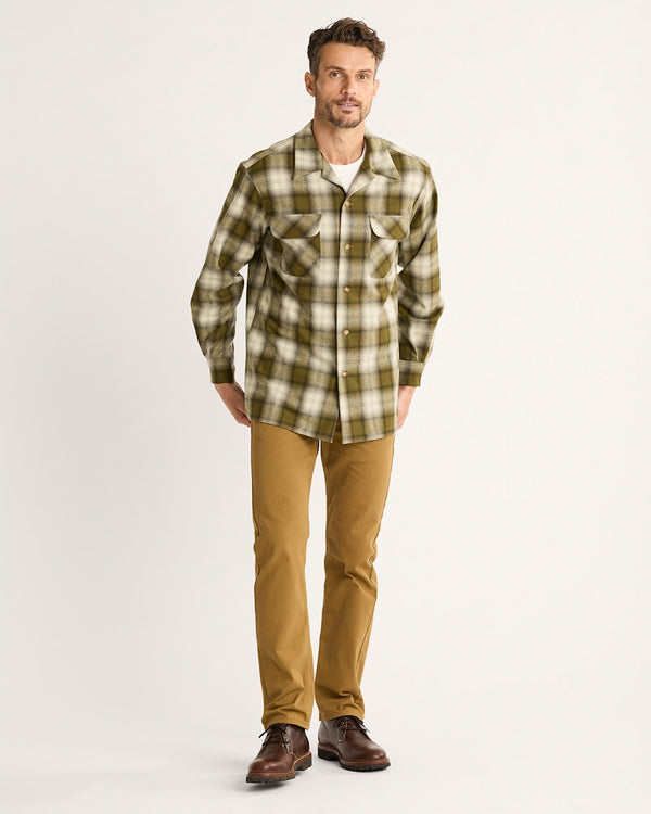 Pendleton Board Shirt - TALL Olive Plaid