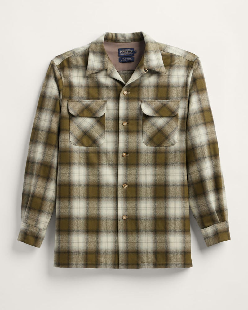 Pendleton Board Shirt - TALL Olive Plaid