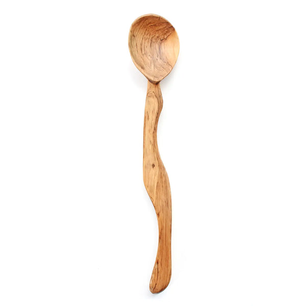 Wild Olive Wood Notched Ladle