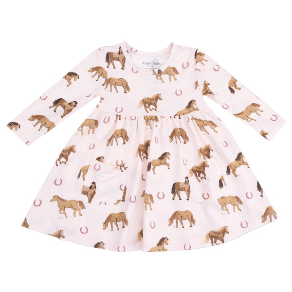 Twirly Pink Horse Dress