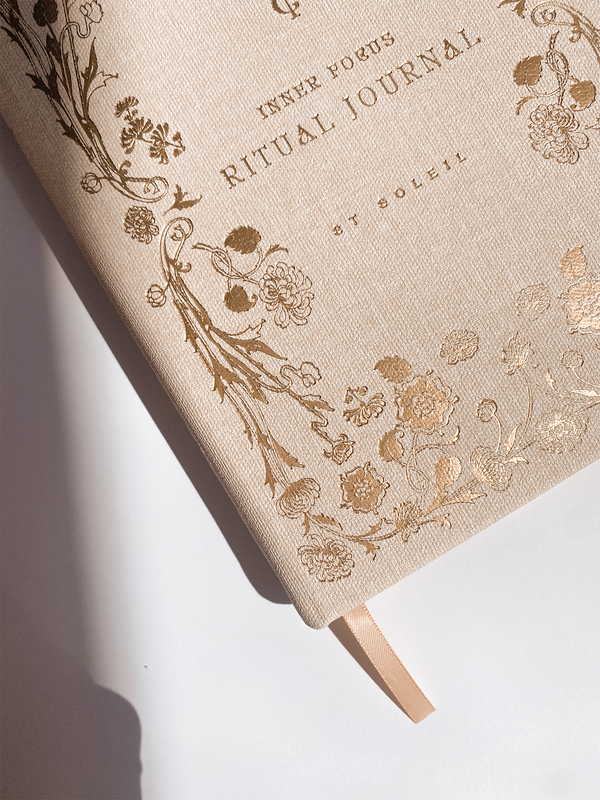 Inner Focus Linen Ritual Journal, Beige