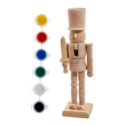 7" Customizable Wooden Nutcracker W/Paint