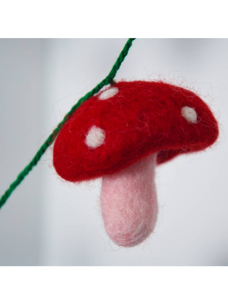 Felt Mushroom Garland