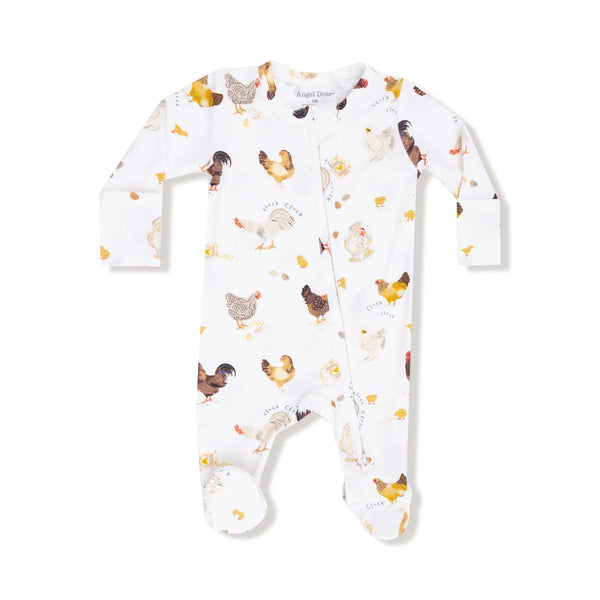 Chickens Zipper Footie