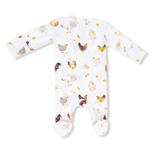 Chickens Zipper Footie