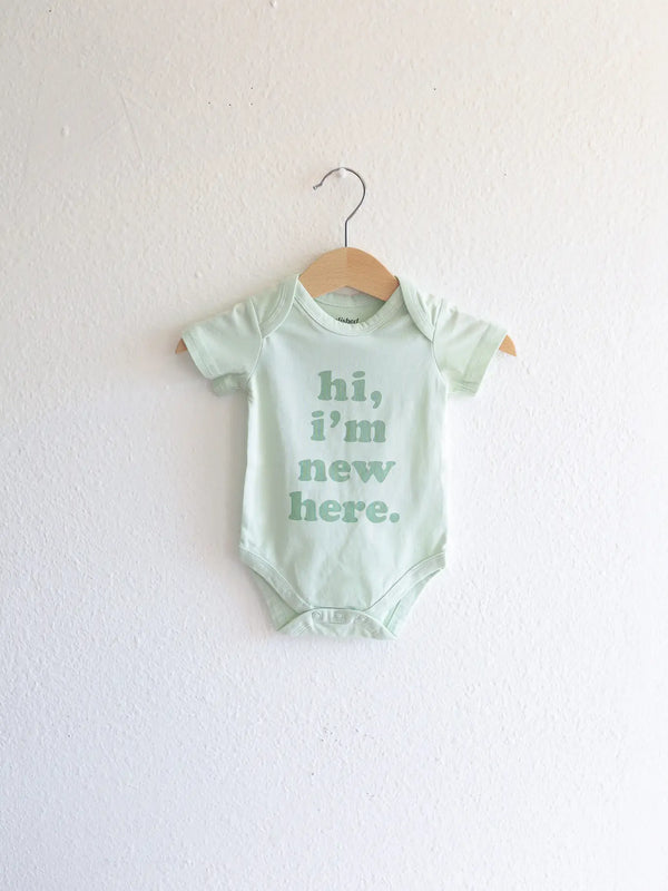 Hi, I'm New Here Organic Cotton Baby Bodysuit