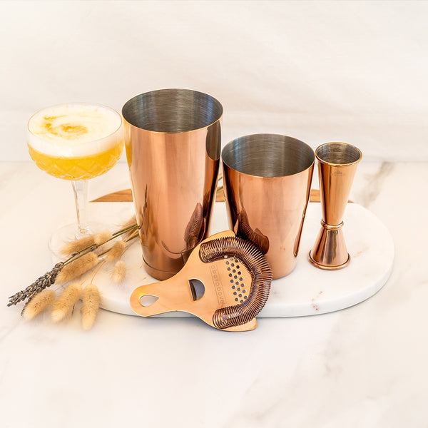 Craft Cocktail Bar Set, Antique Copper (4 Piece)