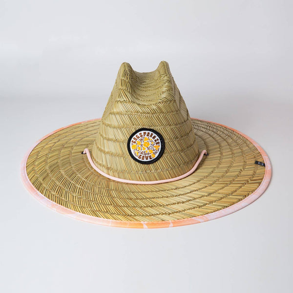 Kids California Poppy Love Waves Pattern Up Straw Hat
